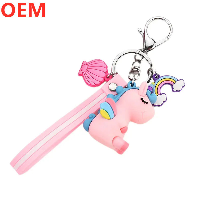Custom 3d Plastic Creative Cartoon Key Ring Keychain OEM Factory Wholesale Plastic Cartoon Keychain
