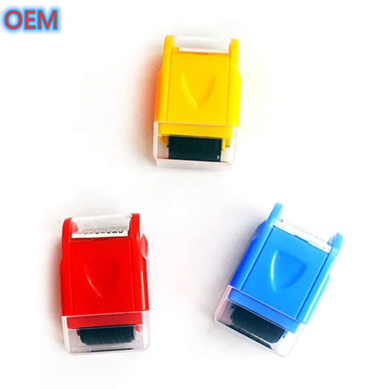Custom Office ID Guard Pre-Inked Roller Stamp OEM Design Identity Theft Protection Roller Stamp