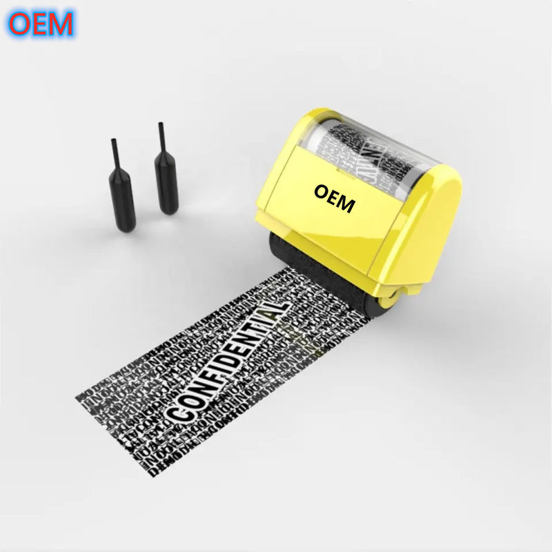 Custom Office ID Guard Pre-Inked Roller Stamp OEM Design Identity Theft Protection Roller Stamp
