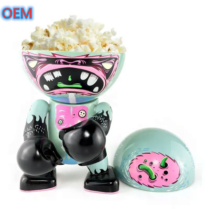 Cartoon Popcorn Bucket Customization, OEM Design High Quality Plastic Popcorn Bucket