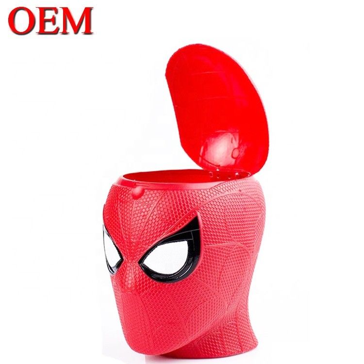 Custom Made Movie Star  Spiderman Plastic Popcorn Container Bucket with Lid