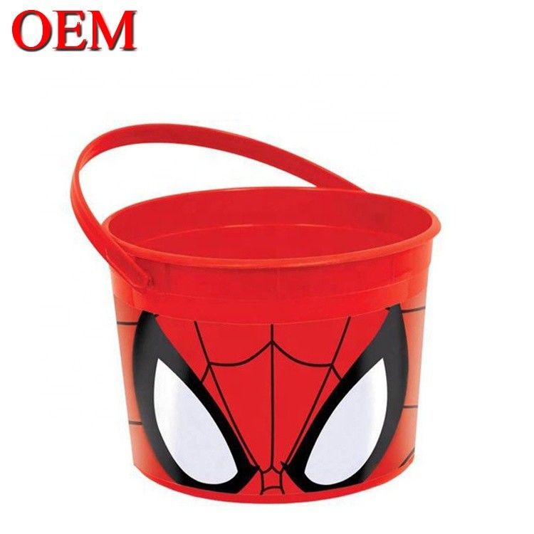 Custom Made Movie Star  Spiderman Plastic Popcorn Container Bucket with Lid