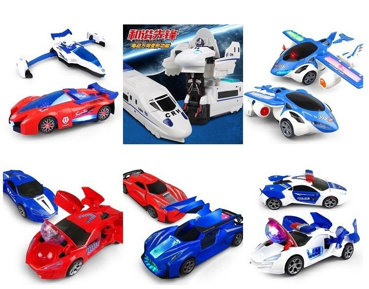360 Rotation Electric Police Car Vehicle LED Music Kids Educational Toys Children Gift Birthday Present