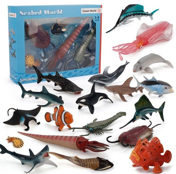 OEM factory custom Simulation Sea Life Animals Model Kit Action Figures Miniature Education