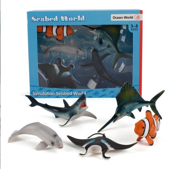 OEM factory custom Simulation Sea Life Animals Model Kit Action Figures Miniature Education