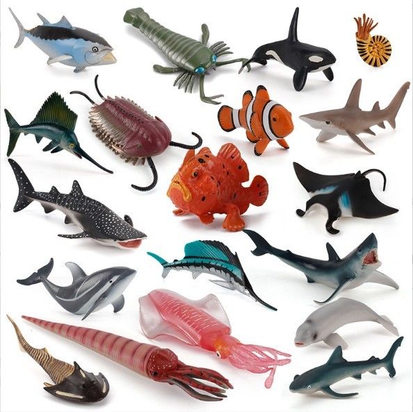 OEM factory custom Simulation Sea Life Animals Model Kit Action Figures Miniature Education