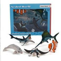 OEM factory custom Simulation Sea Life Animals Model Kit Action Figures Miniature Education