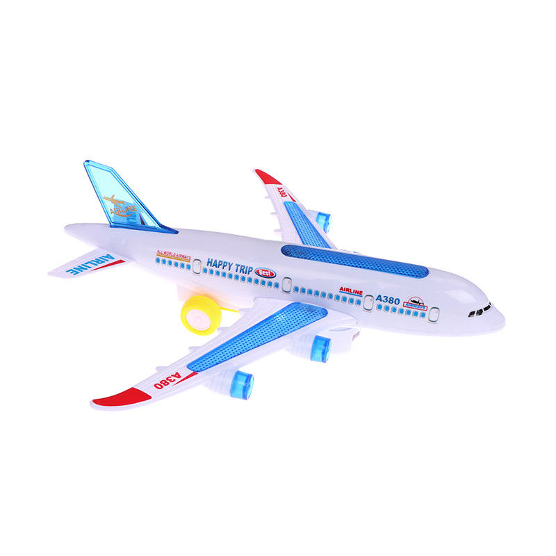 DIY Assembly Airbus Aircraft Autopilot Flash Sound Musical Lighting Toys Electric Airplane Toy For Children Kids