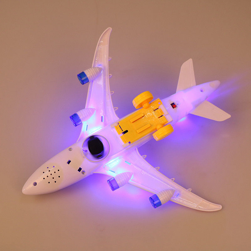 DIY Assembly Airbus Aircraft Autopilot Flash Sound Musical Lighting Toys Electric Airplane Toy For Children Kids