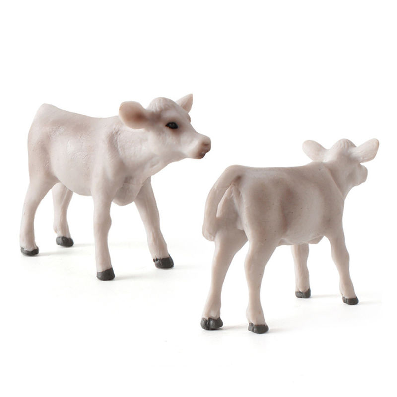 Custom Zoo Farm Fun Toys Model Cow Action Figure Simulated Animal Figurine Plastic Models
