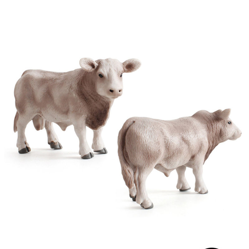 Custom Zoo Farm Fun Toys Model Cow Action Figure Simulated Animal Figurine Plastic Models