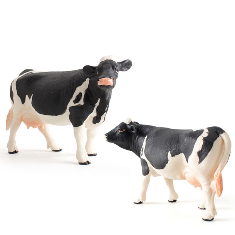 Custom Zoo Farm Fun Toys Model Cow Action Figure Simulated Animal Figurine Plastic Models