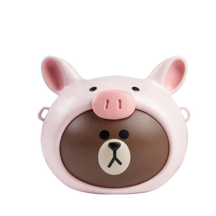 Custom Hight Quality Cute Plastic 3D  Figure Toy Popcorn Bucket for Christmas