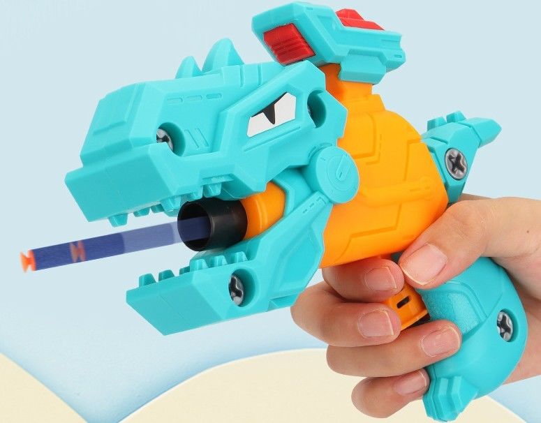 Oem Children's toy gun DIY Baby disassembly dinosaur soft bullet guns toy EVA sponge puzzle assembled gun model