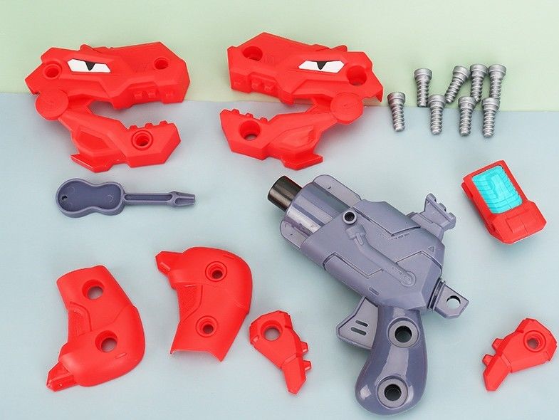 Oem Children's toy gun DIY Baby disassembly dinosaur soft bullet guns toy EVA sponge puzzle assembled gun model