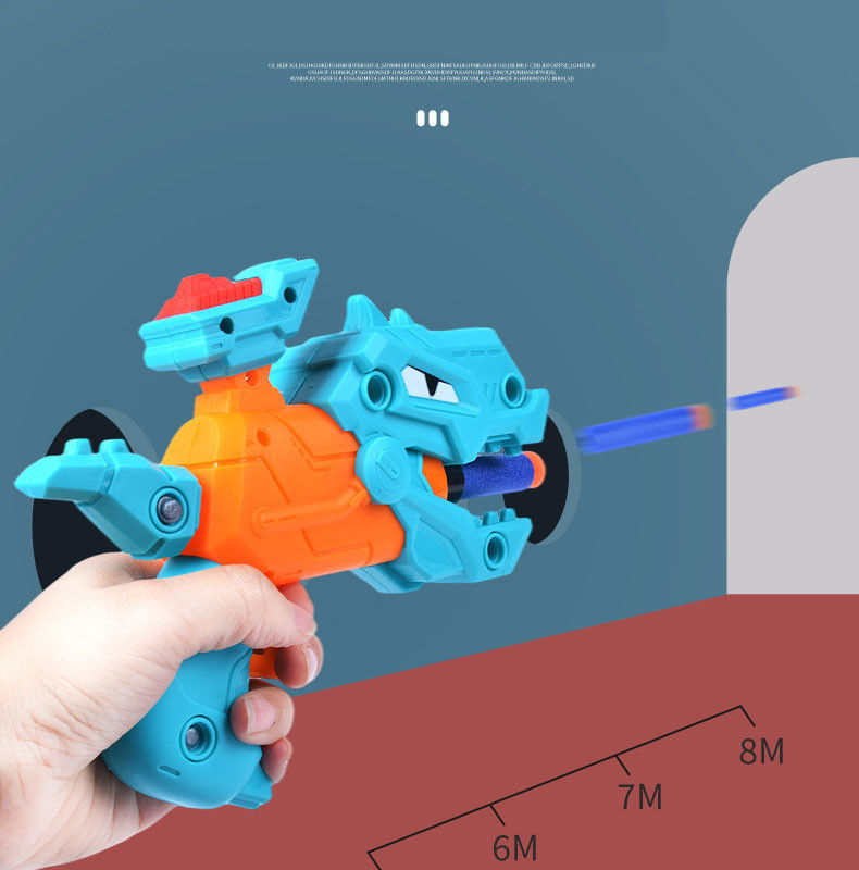 Oem Children's toy gun DIY Baby disassembly dinosaur soft bullet guns toy EVA sponge puzzle assembled gun model