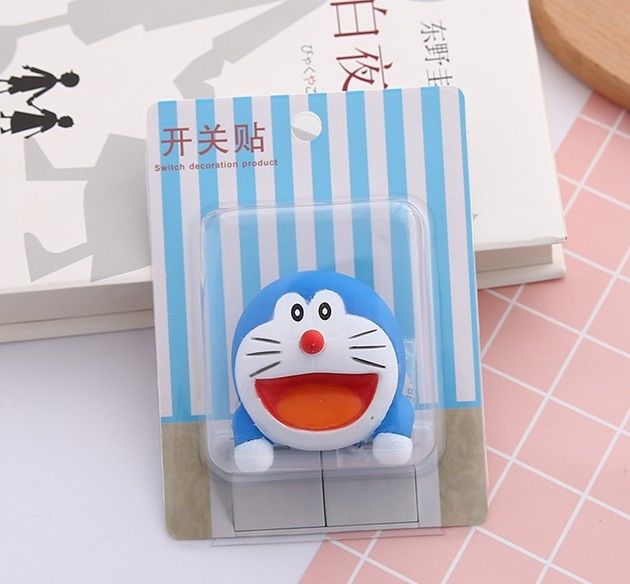 Kt Cat Cartoon Switch Cover Room Decor 3D On-Off Switch Sticker Switch Outlet Wall Sticker