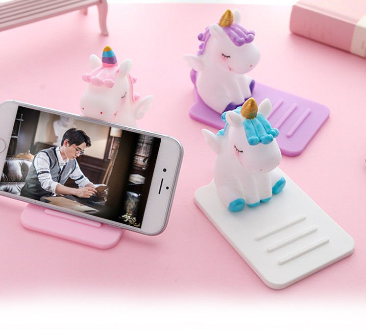 Cartoon Silicone Lazy Mobile Phone Holder Unicorn Car Desktop Multi-function Adjustable Bracket Non-slip Stand