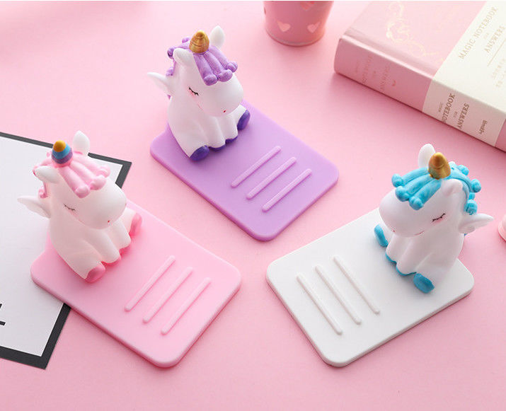 Cartoon Silicone Lazy Mobile Phone Holder Unicorn Car Desktop Multi-function Adjustable Bracket Non-slip Stand