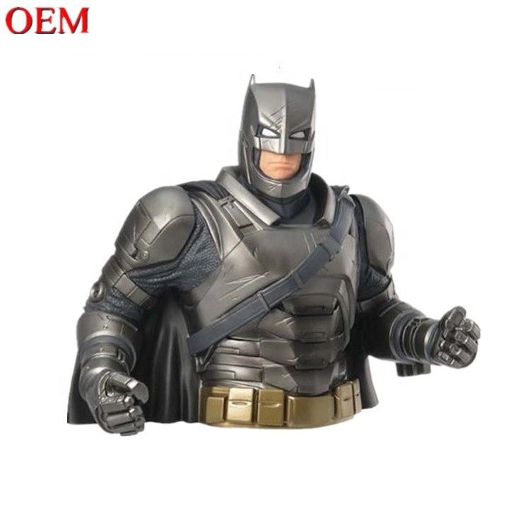 Custom Toy Manufacturer custom 3D Bat-Man Toy Money Box Figures oem plastic figurine