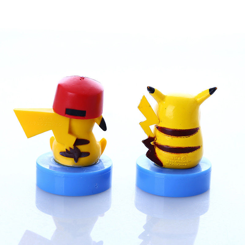 OEM Custom Made Mini Stamper Toy Pikachu Figure Stamper Self-ink Stamp Plastic Mini Stamper