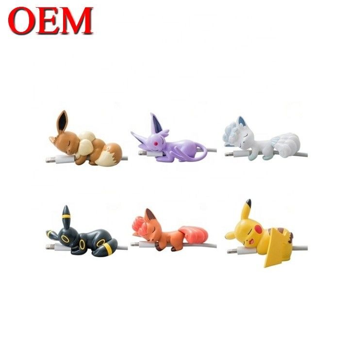 Factory  Custom OEM Cute 3D Mini Figure Anime Phone Cable Bite Toy custom plastic pvc vinyl toys
