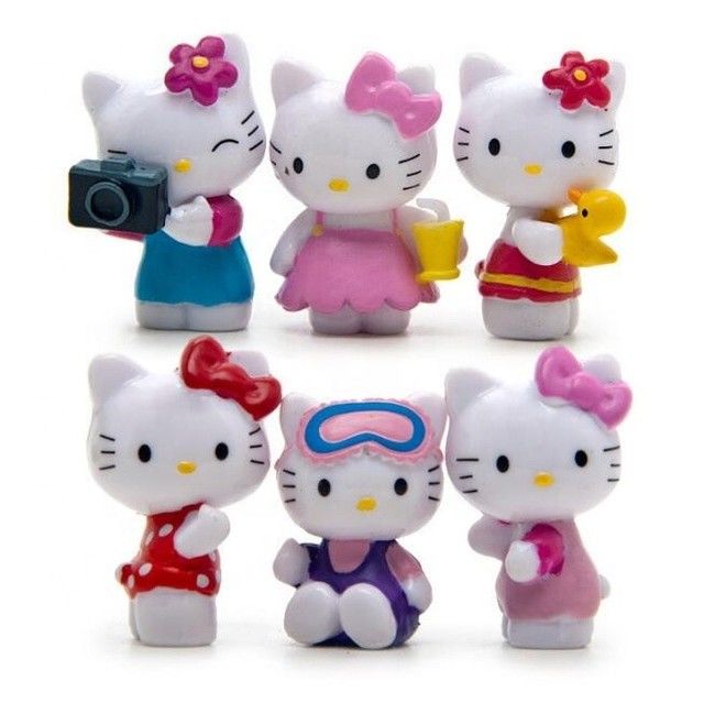 Custom OEM Made PVC Cute Mini Plastic Cartoon  Kitty cat Toy For Child Manufacturer
