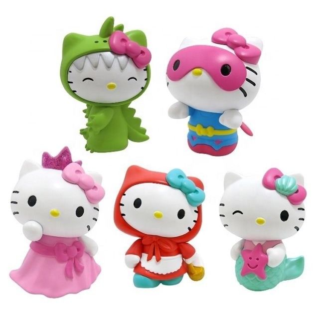 Custom OEM Made PVC Cute Mini Plastic Cartoon  Kitty cat Toy For Child Manufacturer