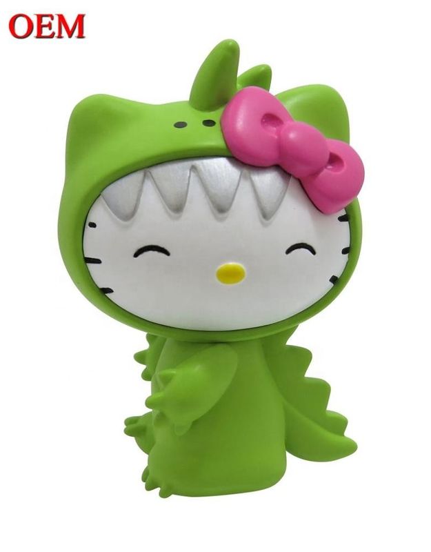 Custom OEM Made PVC Cute Mini Plastic Cartoon  Kitty cat Toy For Child Manufacturer