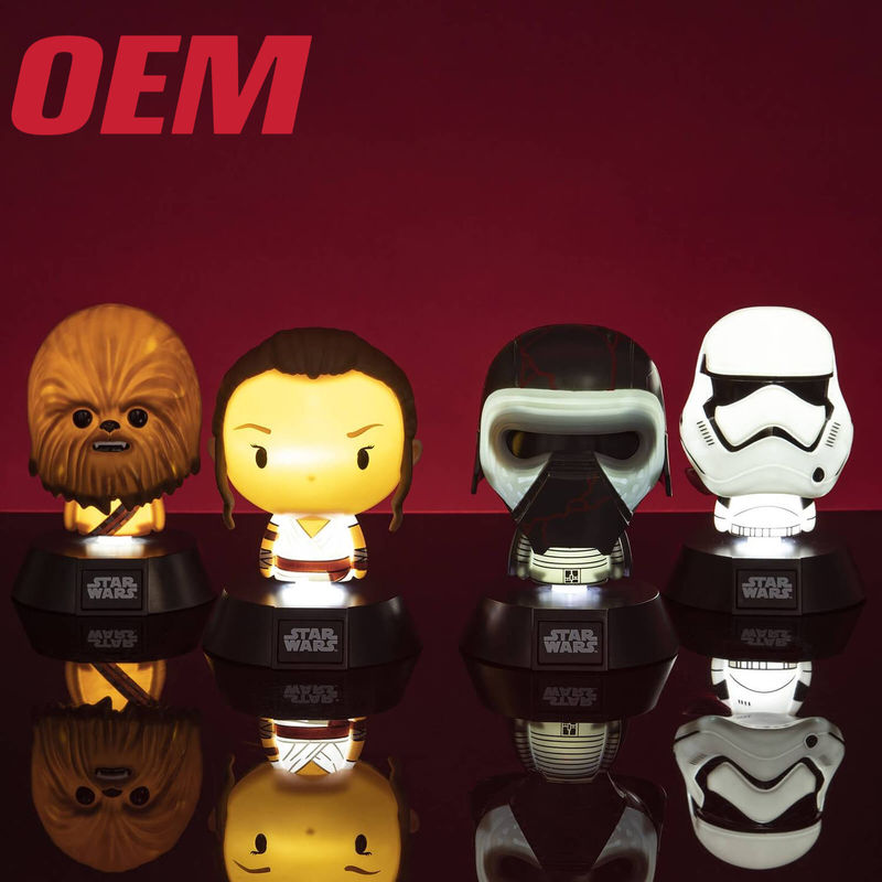 Customized LED Light-up Toys Ome Movie Character Toys Lamp Make Plastic Kids Toy Light With Music and Sound