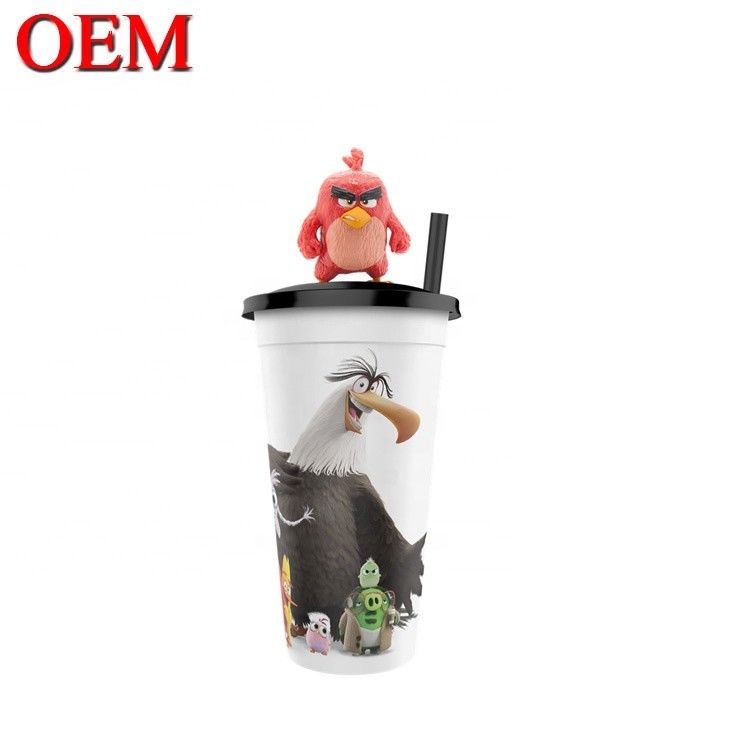 Custom Your Own Design Small  PVC 3D Cup Figure OEM Plastic Topper Figure Toy