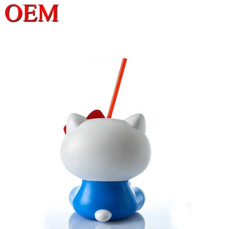 Custom Spider-Man 3D Model Bottle OEM Character Shape Straw Cup Made ABS 50oz Cup Factory