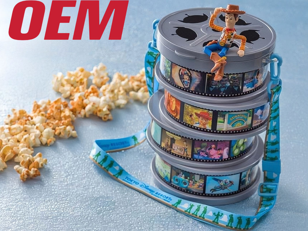 Custom Light Up Popcorn Bucket OEM  Popcorn Plastic Bucket Make Character Popcorn Bucket