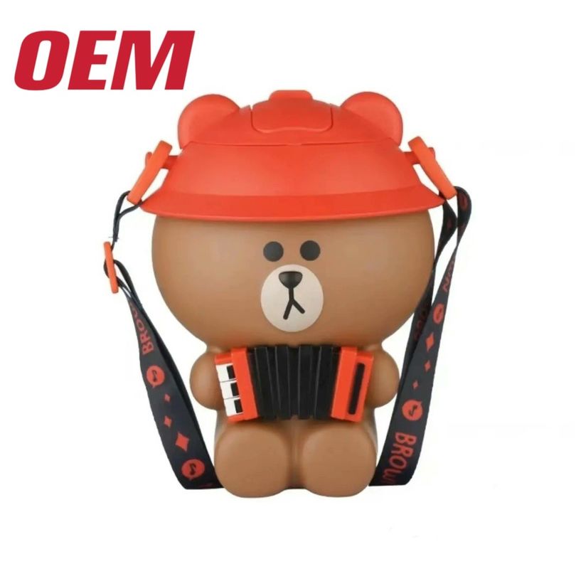 Custom Straw Cup Made Plastic Cartoon Popcorn Bucket Empty Car Function Storage Bucket