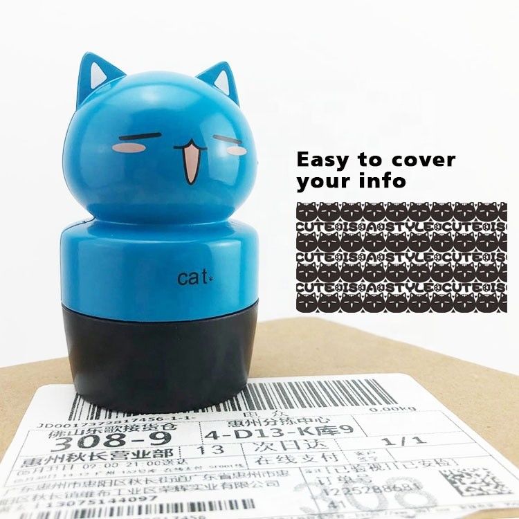 2023 Custom Children Flash Toy Animal Personalized Clothing Fabric Self Inking Name Cartoon Stamp for Kids