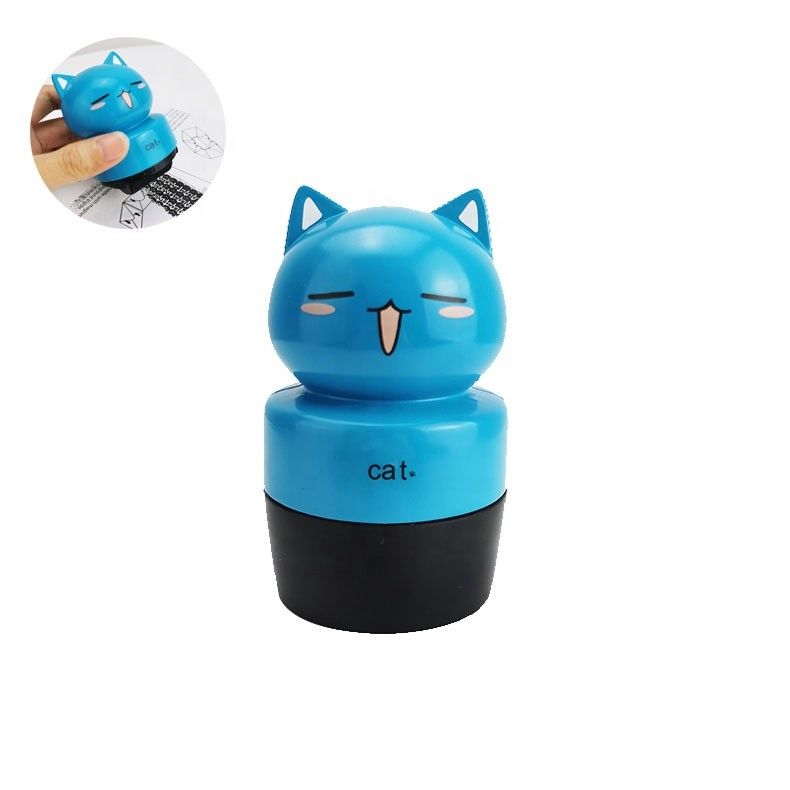 2023 Custom Children Flash Toy Animal Personalized Clothing Fabric Self Inking Name Cartoon Stamp for Kids