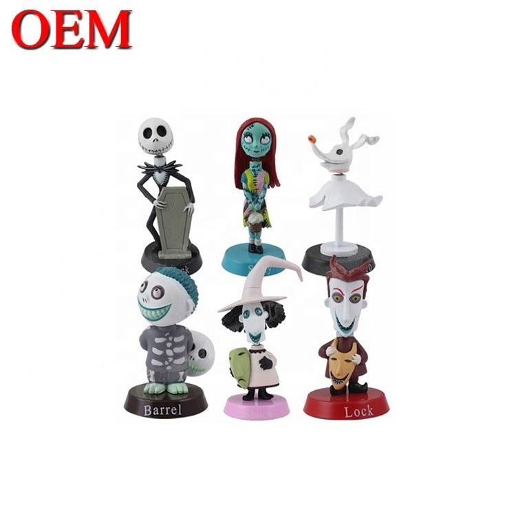 Customized Christmas Cake Topper Toys Set OEM Birthday Party Cupcakes Figurines Bobble Heads Toy Doll Set