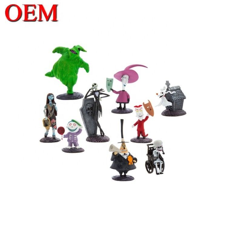 Customized Christmas Cake Topper Toys Set OEM Birthday Party Cupcakes Figurines Bobble Heads Toy Doll Set