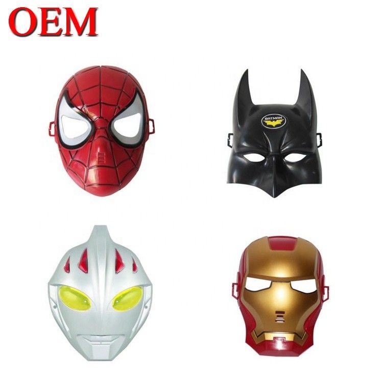Custom Halloween Masks PVC Superhero Spider Iron Hero Hulk Captain America Masks Cosplay Costumes Face Mask