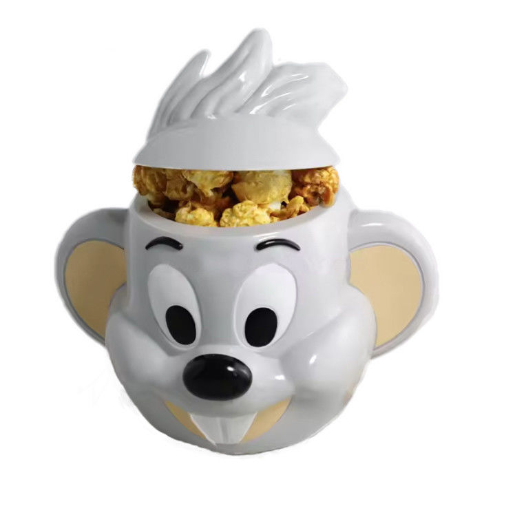 Custom Plastic Popcorn Bucket Cartoon Character Design for Movie Snack Cup Holder