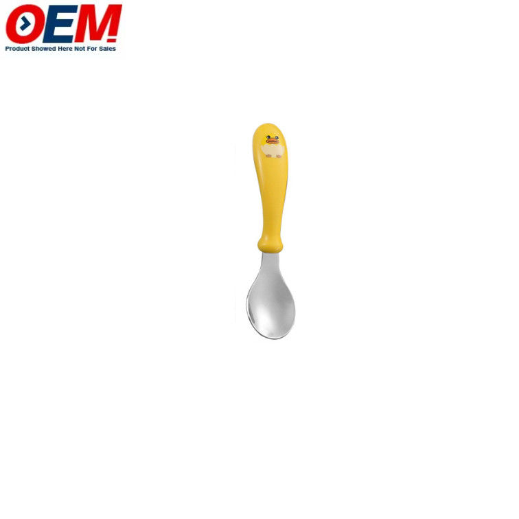 Custom Spoon Funny Silicone Kids Children Trainer Washable Reusable Home Learning Baby Cartoon Learning Reusable Training