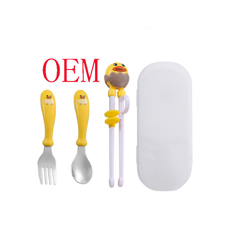 Custom Spoon Funny Silicone Kids Children Trainer Washable Reusable Home Learning Baby Cartoon Learning Reusable Training