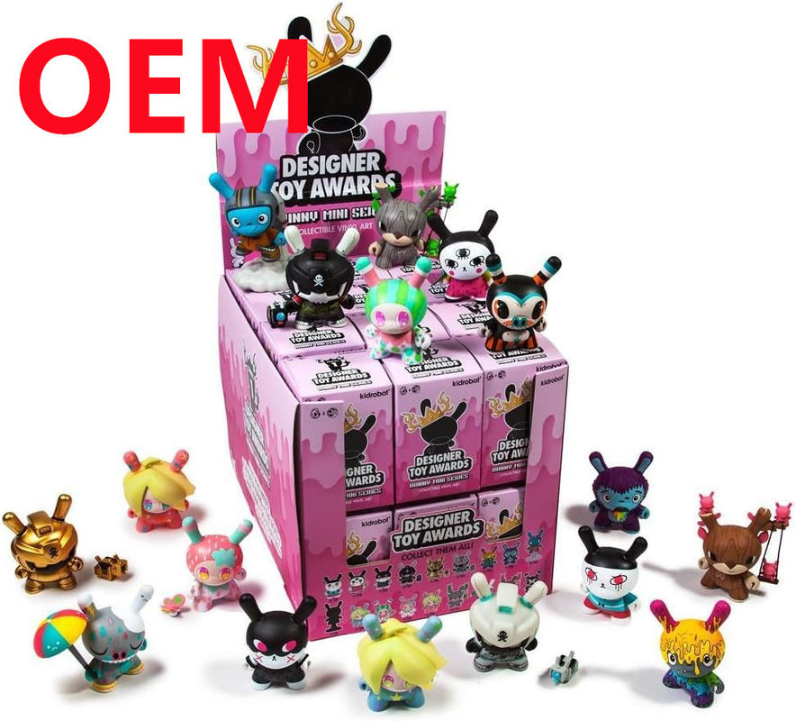 Customized 5cm Height Rabbit Dog Monkey Pig Toys Made 15 Designs PVC Dolls OEM Blind Box Mini Toys