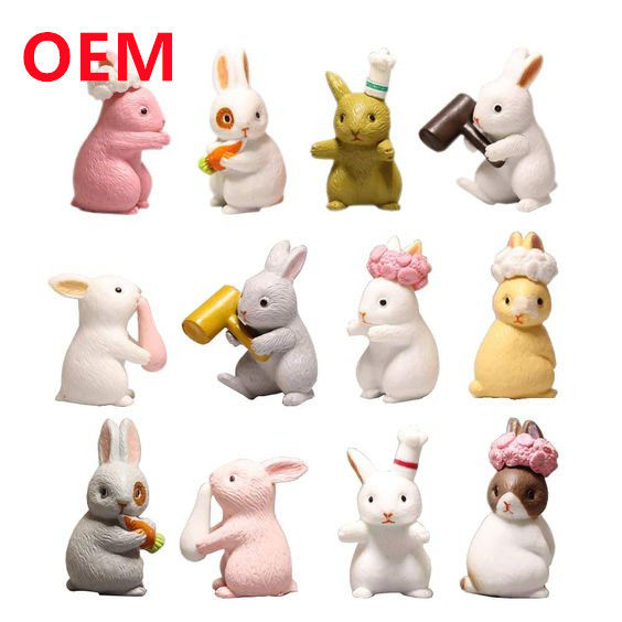 Customized Funny Animal Toys Made 6 Designs PVC Dolls OEM PVC Material Mini Toys