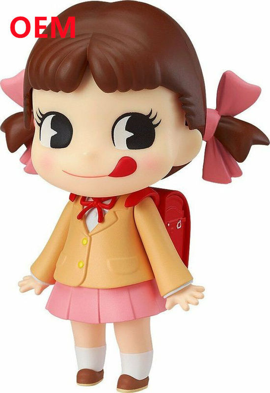 Customized Red Color 3d Pvc Toys OEM Soft Plastic Collection Anime Characters Make TPR 10 Cm High Cute Girl Figure