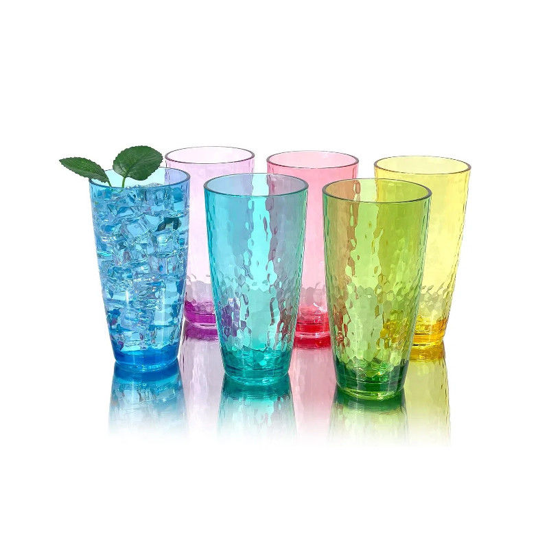 Acrylic Tumbler With Lid And Straw Double Wall Mixed Color Reusable Plastic Cups With Your Own Design