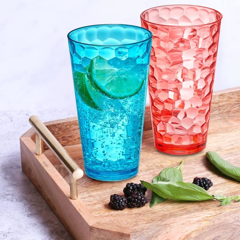 Acrylic Tumbler With Lid And Straw Double Wall Mixed Color Reusable Plastic Cups With Your Own Design