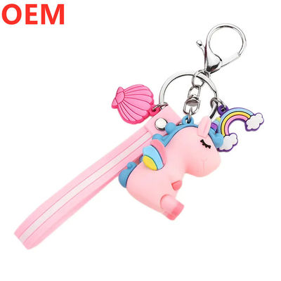 Custom 3d Plastic Creative Cartoon Key Ring Keychain OEM Factory Wholesale Plastic Cartoon Keychain