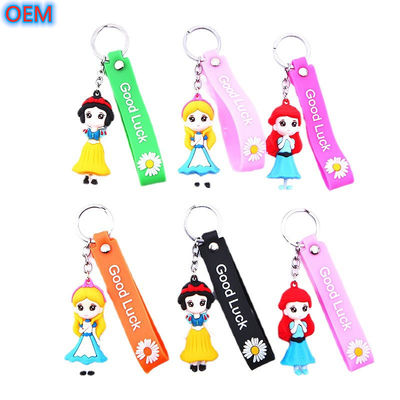 OEM Custom 3d Creative Plastic Cute Cartoon Keychain Soft PVC Plastic Keychain
