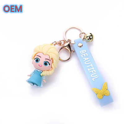 Cartoon Keychain Customization For Kids OEM Design 3d PVC Plastic Keychain